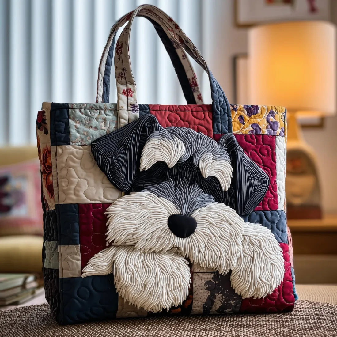 Håndlavet Taske med Schnauzer
