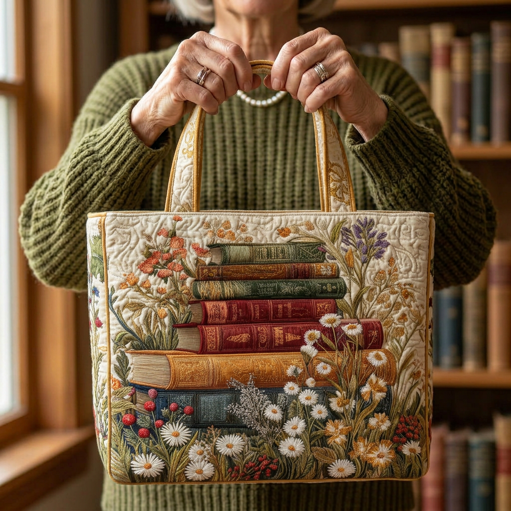 Håndlavet Taske med Blomsterprint