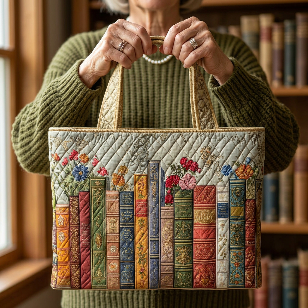 Håndlavet Taske med Bibliotek